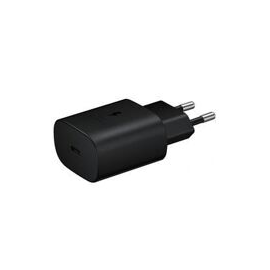 For Samsung accessories (EP-T2510NBEGWW) Samsung Travel Fast Charger (USB Type-C) 3A 25W - Black (retail packaging) (**Charger ONLY**)