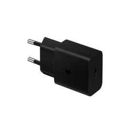 For Samsung accessories (EP-T1510NBEGEU) Samsung Travel Fast Charger (USB Type-C) 15W - Black (retail packaging) (**Charger ONLY**)