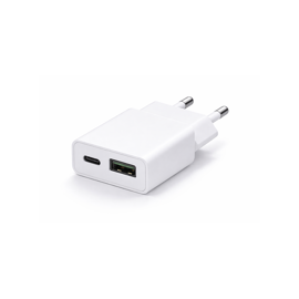 LifeWire (LW-10011) (BULK) Wall Charger - 20W - Dual USB-A + USB-C Port - Flat - White