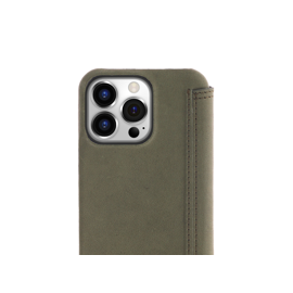 Minim (MM-10389) Minim Book Case - Olive Green, Apple iPhone 14 Pro | Techbox