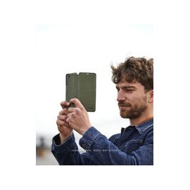 Minim (MM-10445) Minim Book Case - Olive Green, Apple iPhone 15 Plus | Techbox