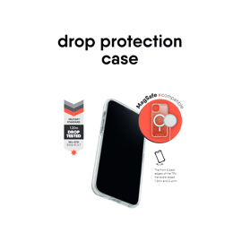 Promiz (PZ-10456) Promiz Drop Protection Case (Magsafe Compatible) - Clear, Apple iPhone 13 Mini | Techbox