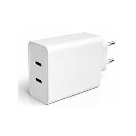 Promiz (PZ-30055) Wall Charger - Dual USB-C - 65W - GaN - White