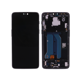 OnePlus (REF-OP601MIRBF) LCD Touchscreen with frame - Mirror Black, (Refurb) for model OnePlus 6 - LED Screens - Smartphone LCD - Techbox