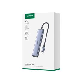 HUB USB-C - 2 x USB-A / 2 x USB-C 20 cm Ugreen CM473 - gray | Techbox
