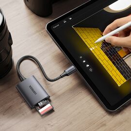Ugreen CM401 USB C 5Gb/s SD/TF Card Reader - Gray | Techbox