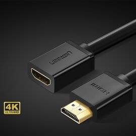 Ugreen HD107 10141 HDMI (Male) - HDMI (Female) 4K Cable 1m - Black - Uncategorized Screen Protection (2) - Screen & Camera Protection - Techbox