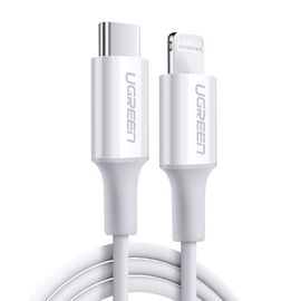 Ugreen US171 Lightning - USB-C MFi PD cable 20W 480Mb/s 1m - white | Techbox
