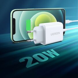 Ugreen USB charger Power Delivery 3.0 Quick Charge 4.0+ 20W 3A white (60450) | Techbox