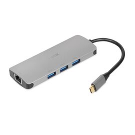 iBox IUH3RJ4K interface hub USB Type-C 5000 Mbit/s Silver - USB Hubs & Card Readers - Peripherals - Techbox