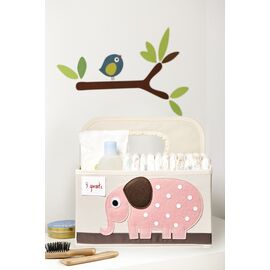 3 Sprouts - Diaper Caddy - Pink Elephant / Baby and Children