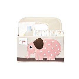 3 Sprouts - Diaper Caddy - Pink Elephant / Baby and Children