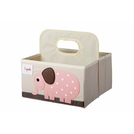 3 Sprouts - Diaper Caddy - Pink Elephant / Baby and Children