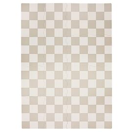 3 Sprouts - EVA Foam Mat - Checkerboard beige - 171 cm x 123 cm / Baby and Children