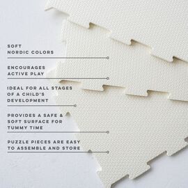 3 Sprouts - EVA Foam Mat - Cream - 171 cm x 123 cm x 1 cm / Baby and Children
