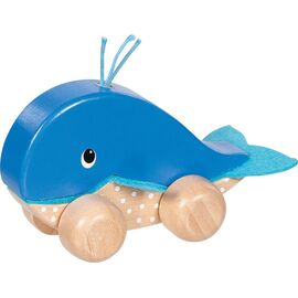 Goki - Push Along Animal Whale Finnie (55828) / Toys