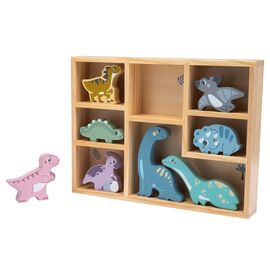 Kinder and Kids - Dinosaur in Wooden Box (8 pcs.) (K50516) / Toys