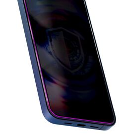 9H tempered glass with 3mk HardGlass Max Privacy filter for iPhone 15 Pro