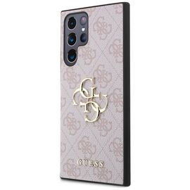 Etui Guess 4G Big Metal Logo na Samsung Galaxy S24 Ultra - różowe