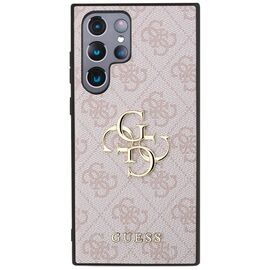 Etui Guess 4G Big Metal Logo na Samsung Galaxy S24 Ultra - różowe
