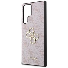 Etui Guess 4G Big Metal Logo na Samsung Galaxy S24 Ultra - różowe