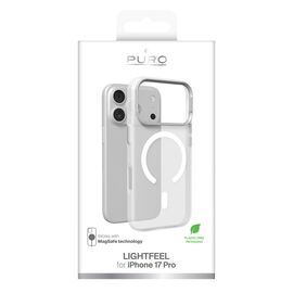 Puro Lightfeel iPhone 17 Pro Case Compatible with MagSafe - Transparent and White | Techbox