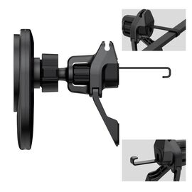 Tech-Protect V21 MagSafe Car Holder with 25W QI2.2 Inductive Charger for Cockpit/Windshield/Air Vent - Black