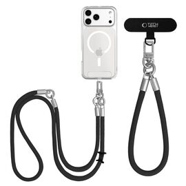 Tech-Protect C10S Rope Phone Lanyard - Black and Titanium