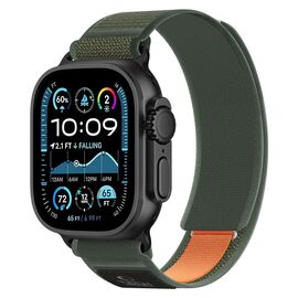 Tech-Protect Nylon Elite Strap for Apple Watch 44/45/46/49 mm - Green/Orange