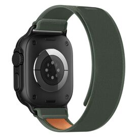Tech-Protect Nylon Elite Strap for Apple Watch 44/45/46/49 mm - Green/Orange