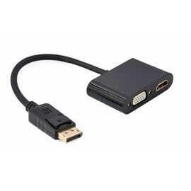 Gembird A-DPM-HDMIFVGAF-01 DisplayPort male to HDMI female + VGA female adapter cable, black - Adaptors & Plugs - Cables & Adapters - Techbox