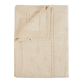 BIBS - Knitted Blanket Pointelle - Ivory - 70x100cm / Baby and Children