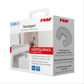Reer - Economy Pack Door Stopper - Transparent - 30-45 mm / Baby and Children