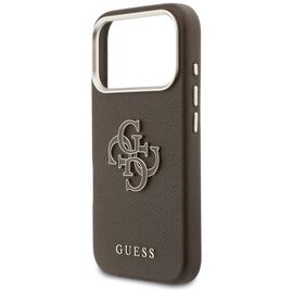 Etui Guess FW Resin Logo na iPhone 17 Pro - brązowe