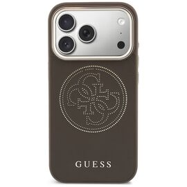 Etui Guess Perforated 4G MagSafe na iPhone 17 Pro - brązowe