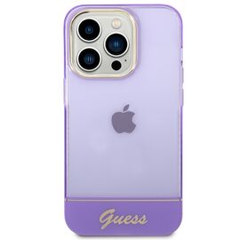Etui Guess Translucent na iPhone 14 Pro Max - fioletowe