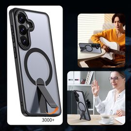 Hybrid Armor X Case for Samsung Galaxy A36 / A37 with Stand Compatible with MagSafe - Black | Techbox