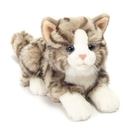 Teddy Hermann - Lying Cat grey 20 cm (906919) / Toys