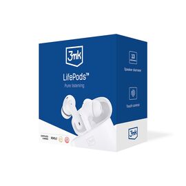 3mk LifePods in-ear wireless Bluetooth 5.3 ANC headphones - white