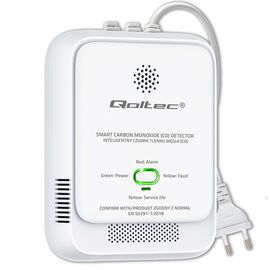 Qoltec 52576 Carbon monoxide sensor | CO detector | alarm 85dB | LED