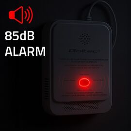 Qoltec 52654 2in1 natural gas and carbon monoxide (CO) leak detector | CH4 | CO | NG | Tuya | Wi-Fi | 85dB alarm | LED