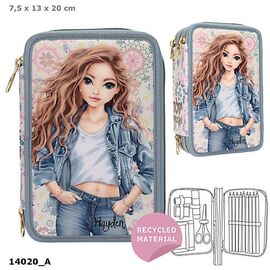 Topmodel - TOPModel Triple Pencil Case - FESTIVAL FUN - Cream, Light Blue / Toys
