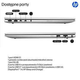 HP ProBook 4 G1i Ultra 7 255U 16"WUXGA 300nits 60Hz AG 16GB DDR5 5600 SSD512 Intel Arc Cam 1080p 56Wh W11Pro Pike Silver Aluminium 3Y OnSite