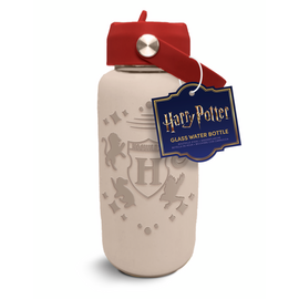 HARRY POTTER - Hodgwarts - Glass Water Bottle with Silicon Sleeve 27oz