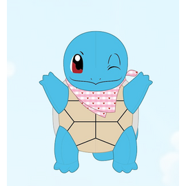 POKEMON - Squirtle with Heart Bandana - Plush 20cm