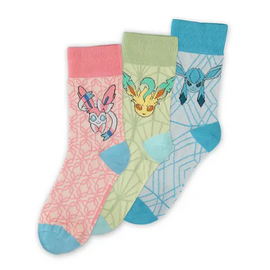 POKEMON - Eevee Evolution II - Pack of 3 pairs of socks (T35-38)
