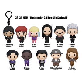 WEDNESDAY - Series 5 - 3D Foam Bag Clip (Display 24 Pcs)