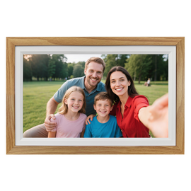 Lippa - Frameo Digital Picture Frame - Wood Look - 15.6 / Electronics