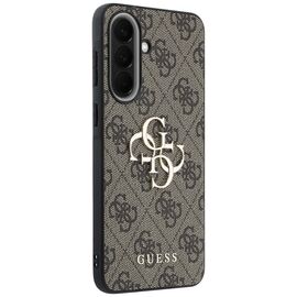 Etui Guess Leather 4G Metal Logo na Samsung Galaxy A57 5G - brązowe