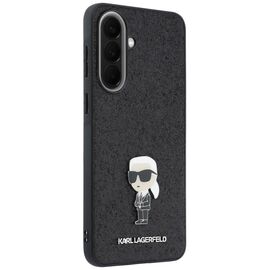 Etui Karl Lagerfeld Fixed Glitter Ikonik Logo Metal Pin na Samsung Galaxy A57 5G - czarne